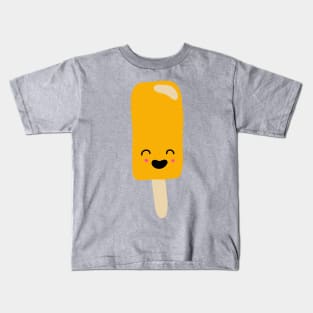 Orange Tangerine Cute Kawaii Popsicle Frozen Treat Kids T-Shirt